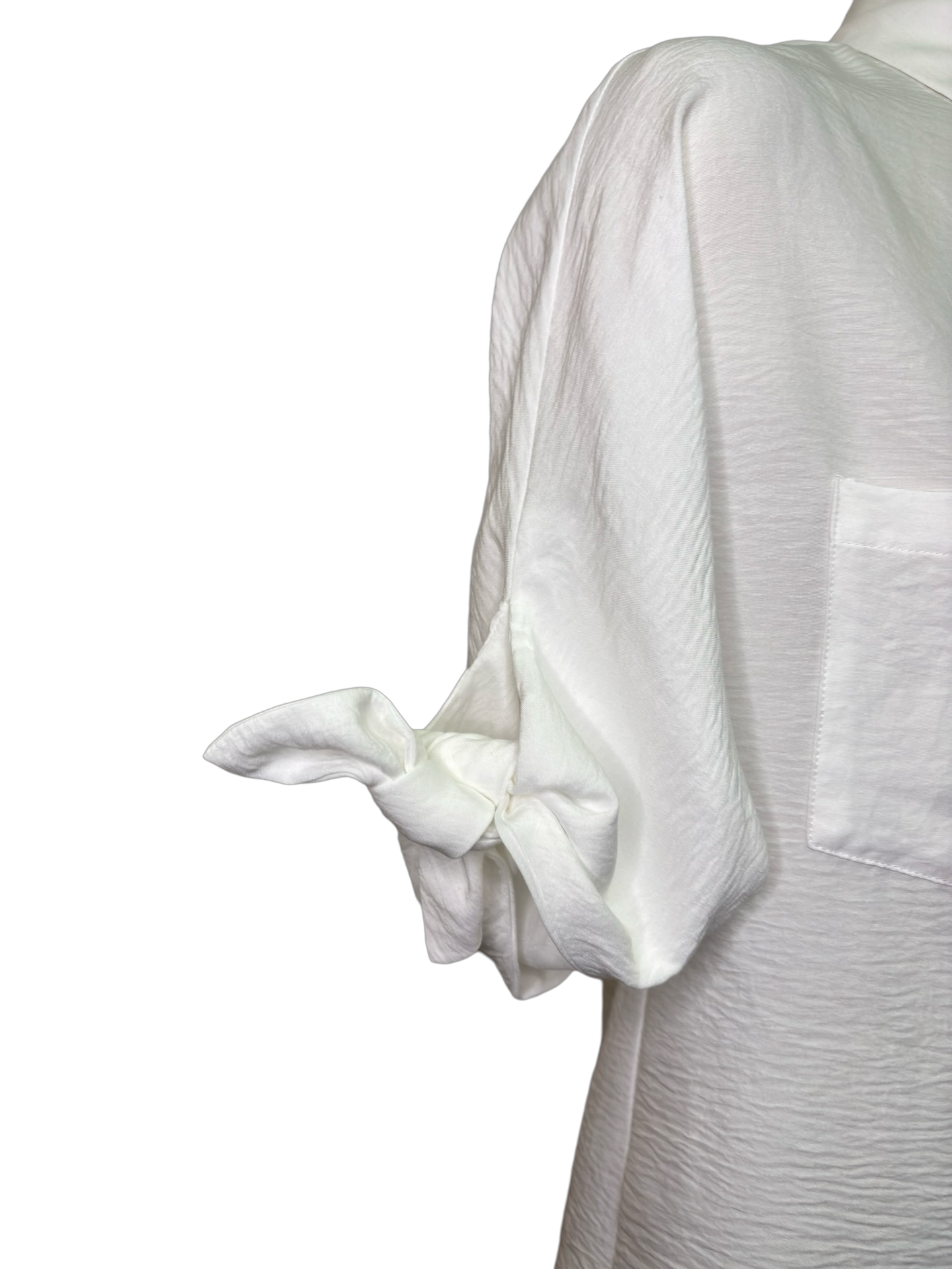 White Tie Sleeve Blouse