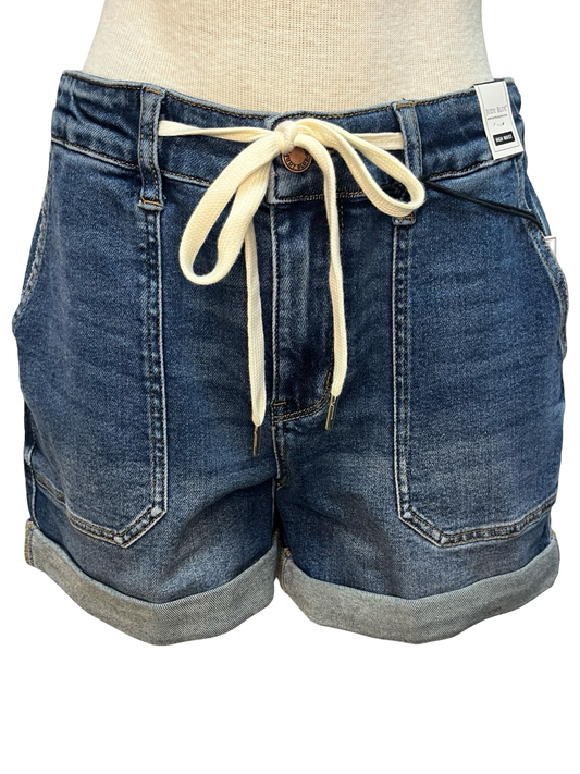 Judy Blue HW Cuff Jogger Shorts