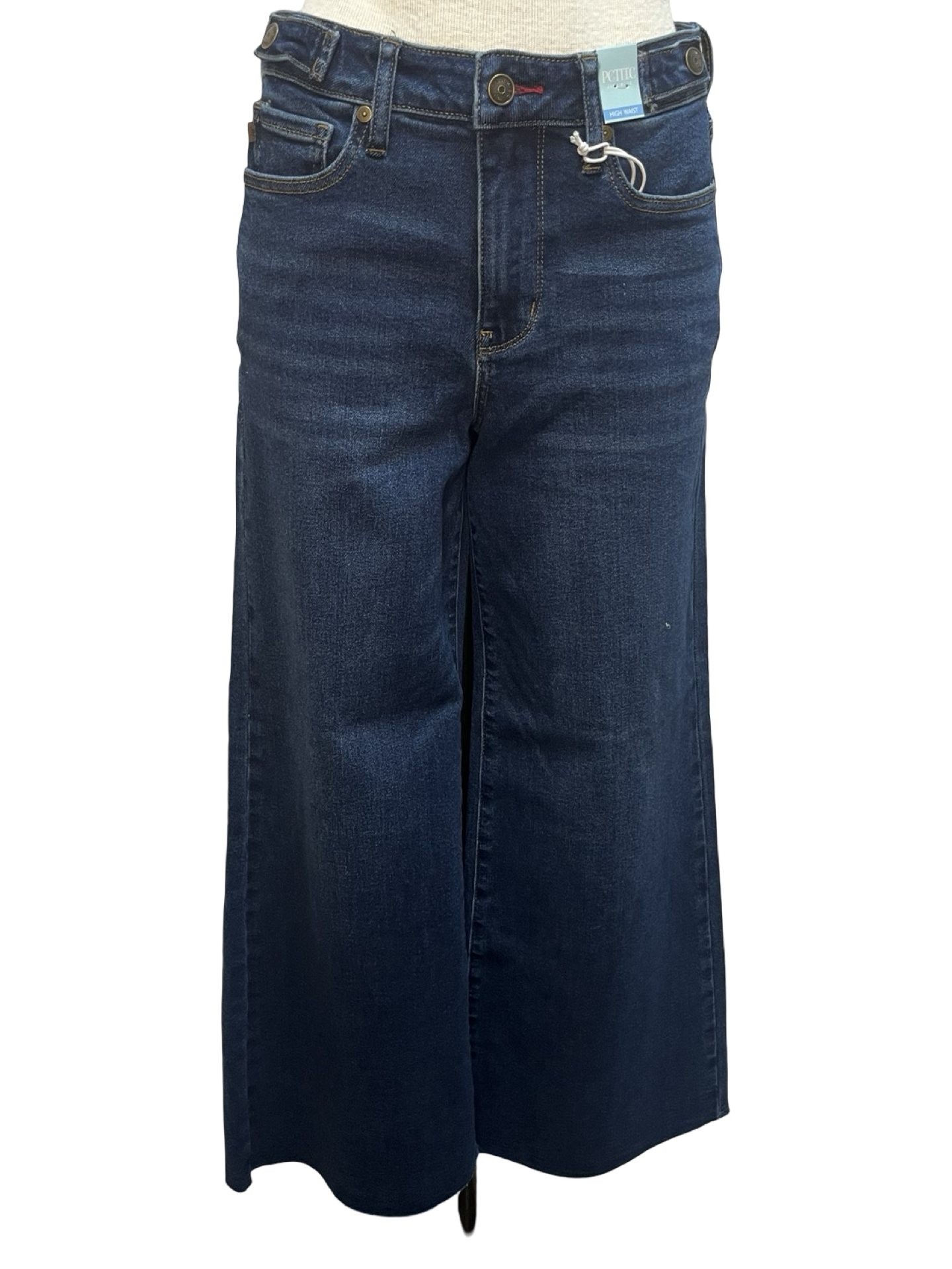 Judy Blue HW Retro Wide + Raw Hem Jeans