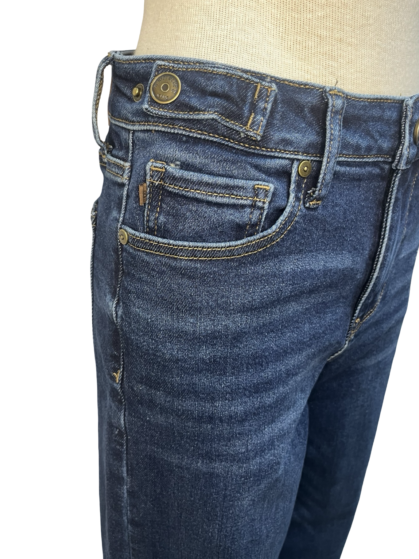 Judy Blue HW Retro Wide + Raw Hem Jeans