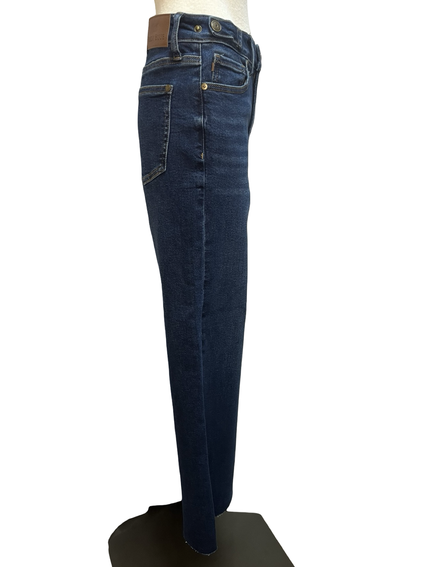 Judy Blue HW Retro Wide + Raw Hem Jeans