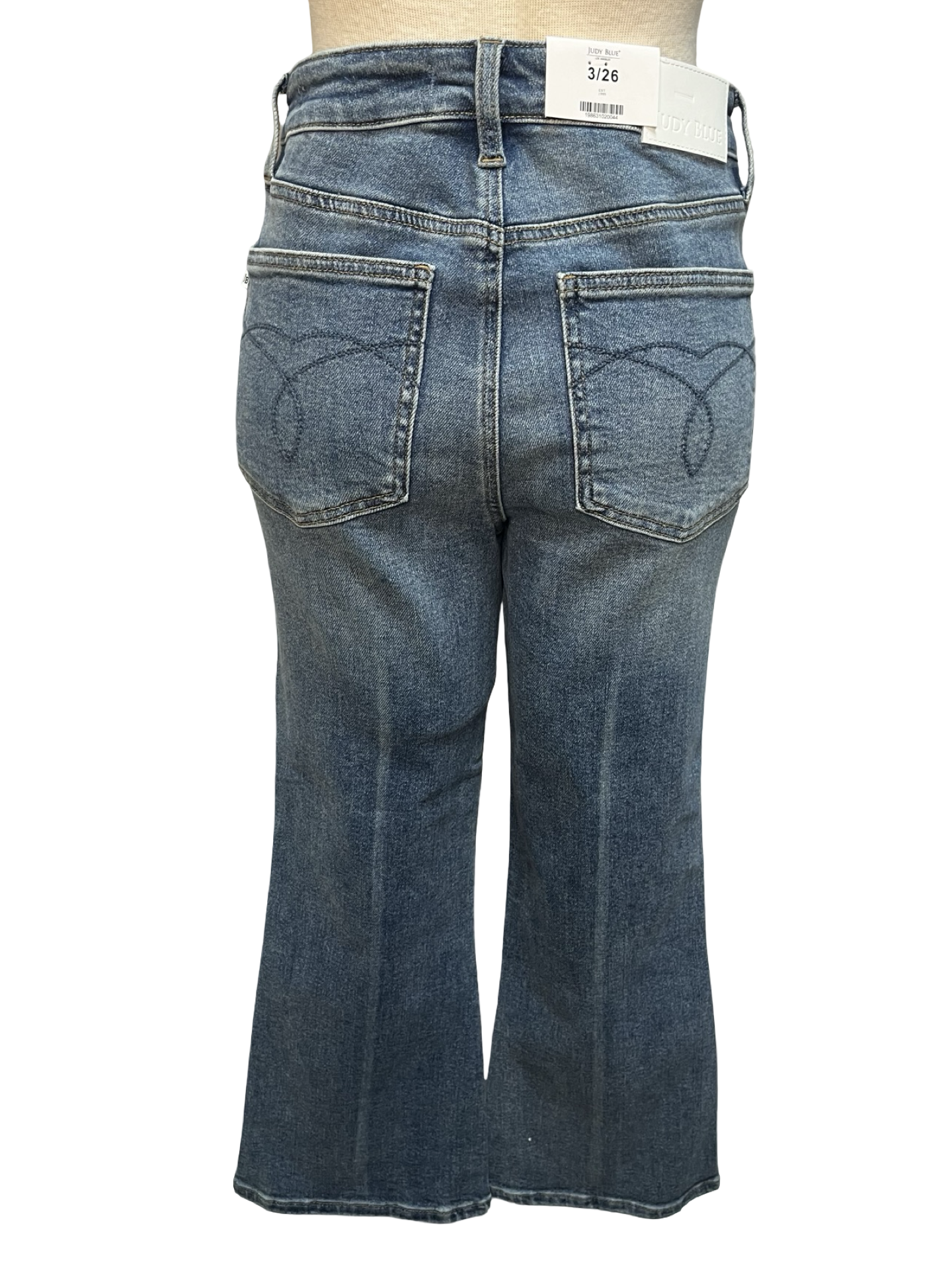 Judy Blue HW Tummy Control Kick Flare Crop Jean