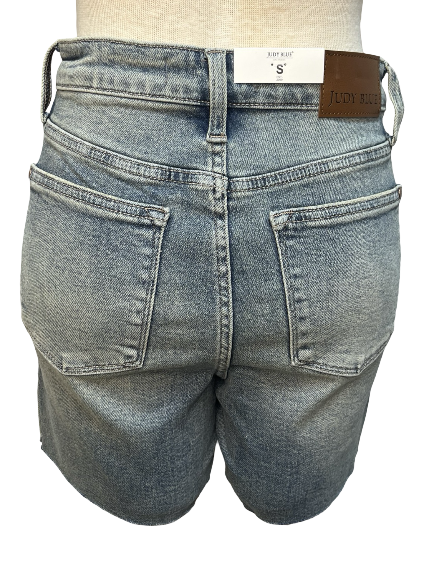 Judy Blue HW Vintage Wash Side Slit Shorts