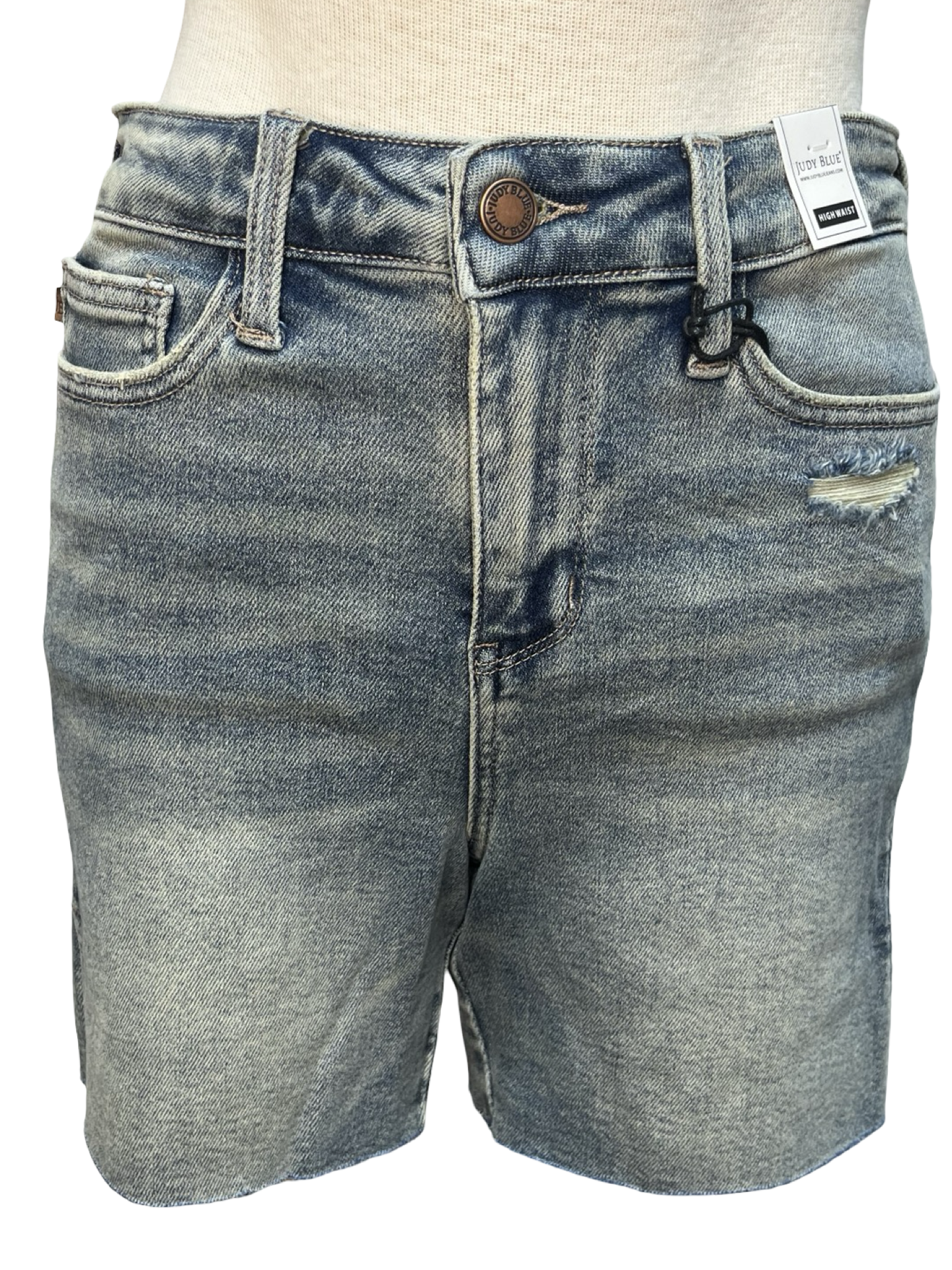Judy Blue HW Vintage Wash Side Slit Shorts