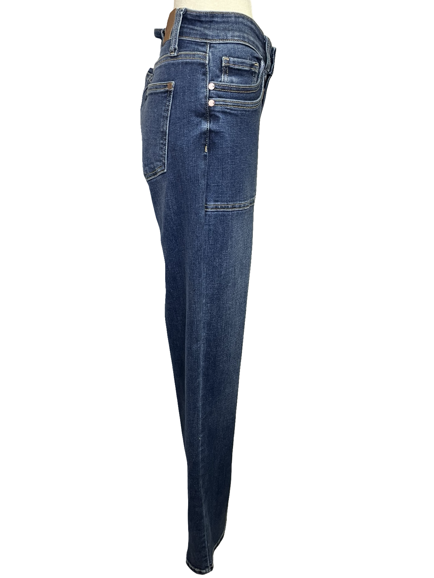 Judy Blue MR 90's Straight Front Patch Double Pocket Jean