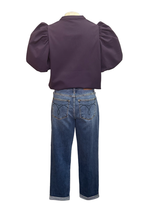 Judy Blue MR BF Classic Cuffed Jean