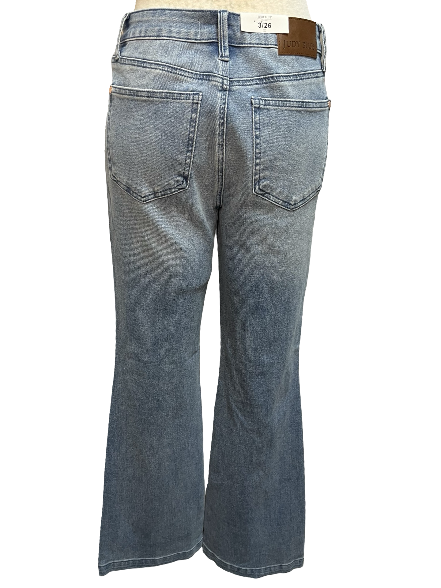 Judy Blue MR Bootcut Contrast Wash & Front Patch Pocket Jean