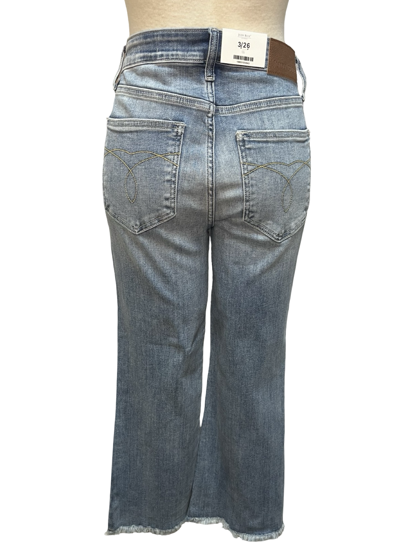 Judy Blue MR Kick Flare with Frayed Hem Jean