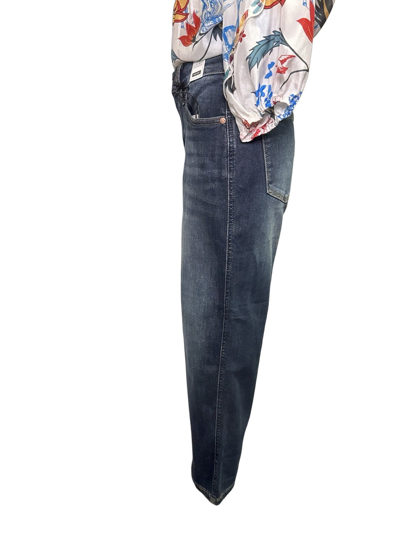 Judy Blue MR Tummy Control Crop Wide Leg Jeans