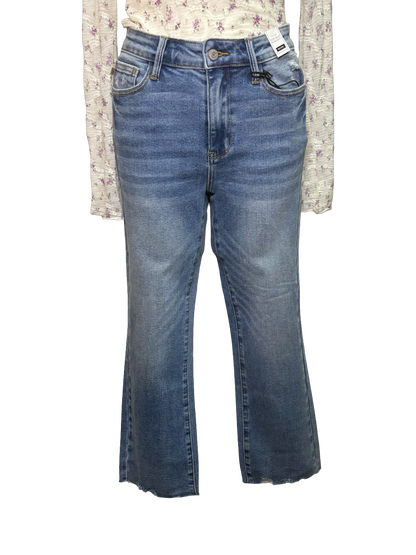 Judy Blue MR Vintage Wash Destroy Hem Kick Flare Jean