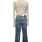 Judy Blue MR Vintage Wash Destroy Hem Kick Flare Jean