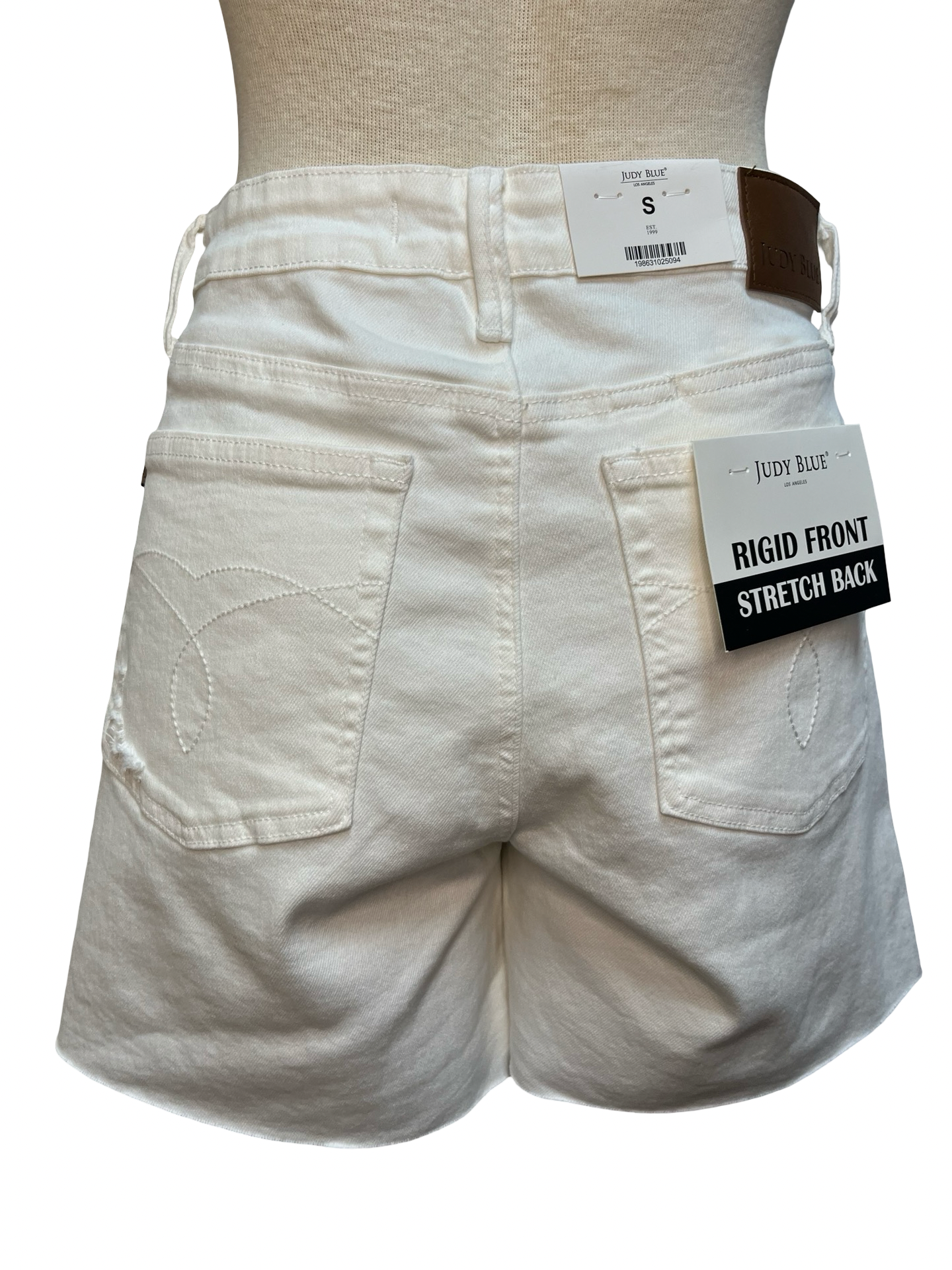 Judy Blue Rigid Magic Dad Short White