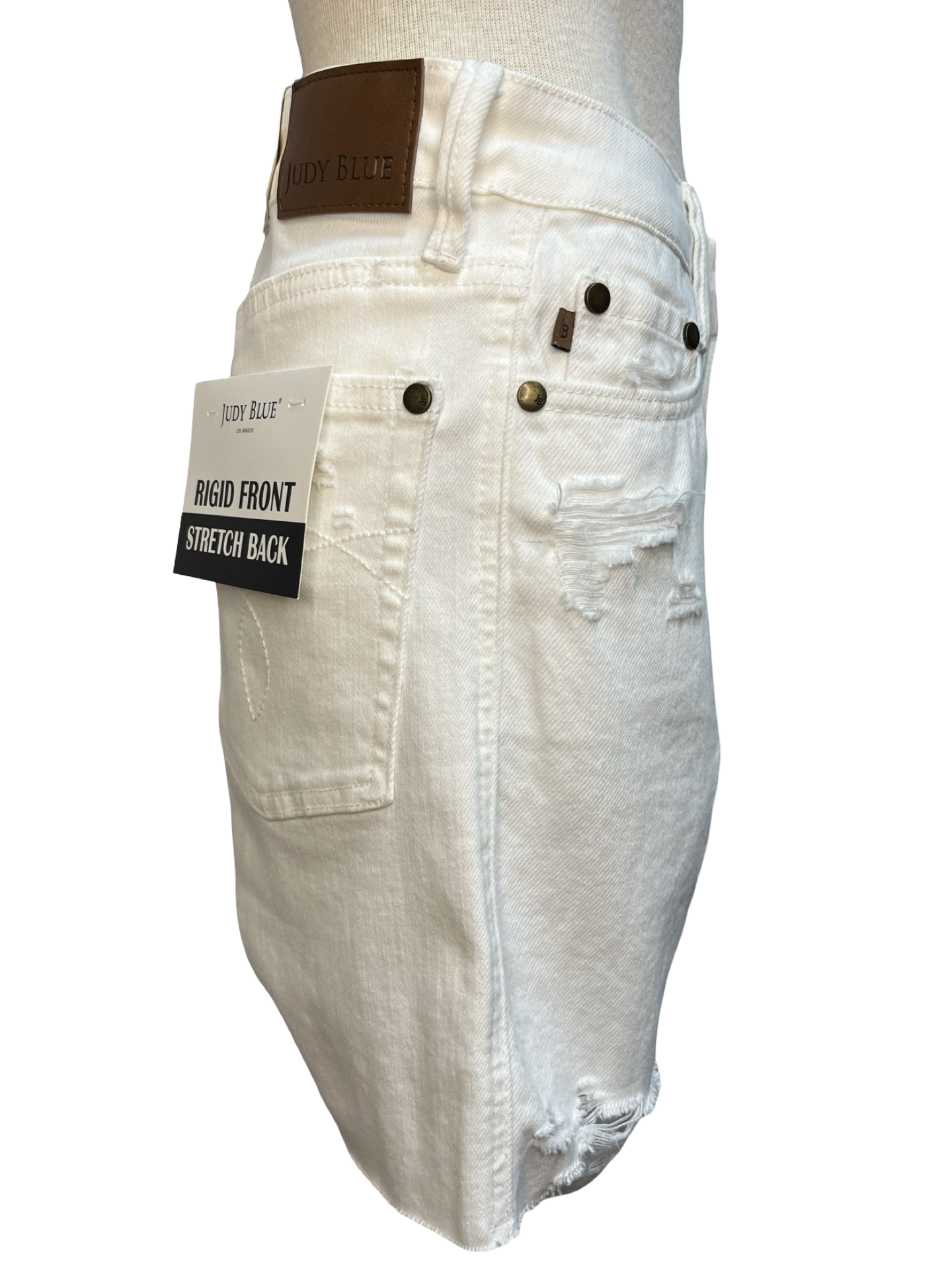 Judy Blue Rigid Magic Dad Short White