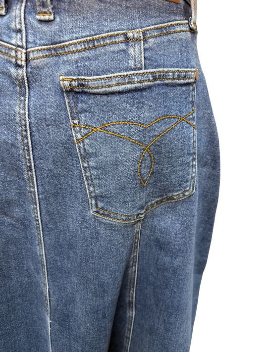 Judy Blue HW Lasso Denim Skirt Medium Stone