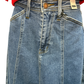 Judy Blue HW Lasso Denim Skirt Medium Stone