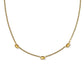 Mini Elisa Three Stone Strand Necklace Vintage Gold Marbled Amber Illusion