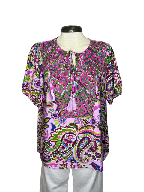 Lilac Paisley Embroidered Top