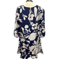 Bishop Sleeve V Neck Dress Navy/Ivory