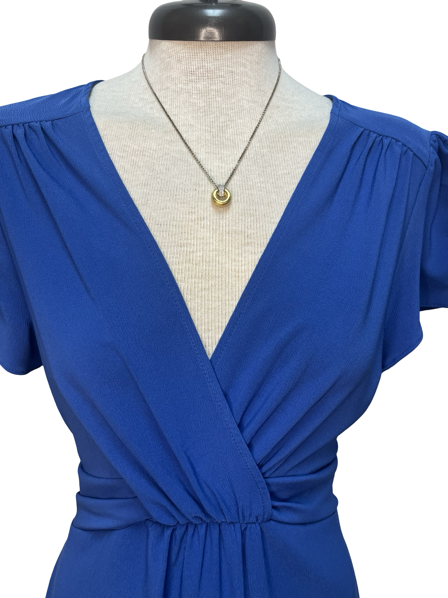 Faux Twist Maxi Dress Blue