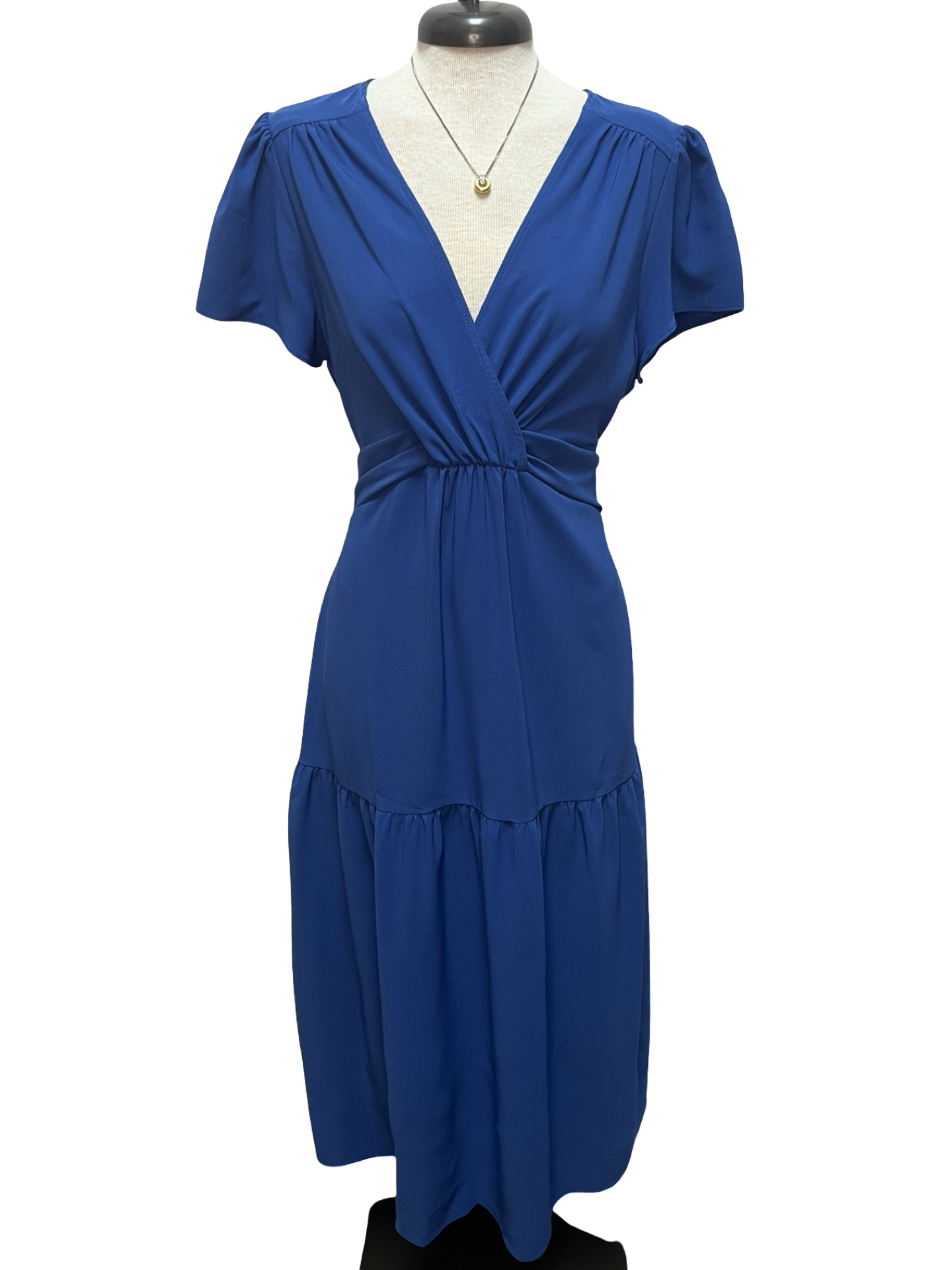 Faux Twist Maxi Dress Blue