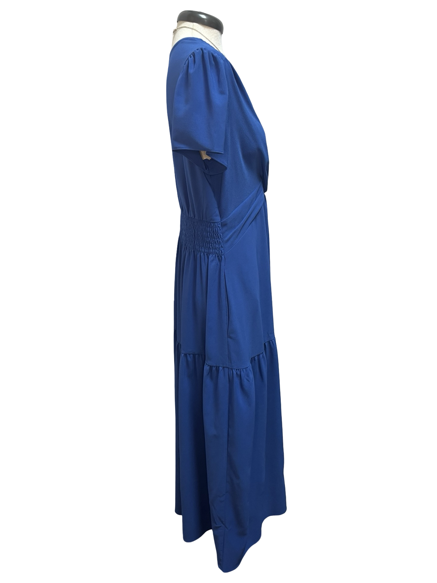 Faux Twist Maxi Dress Blue