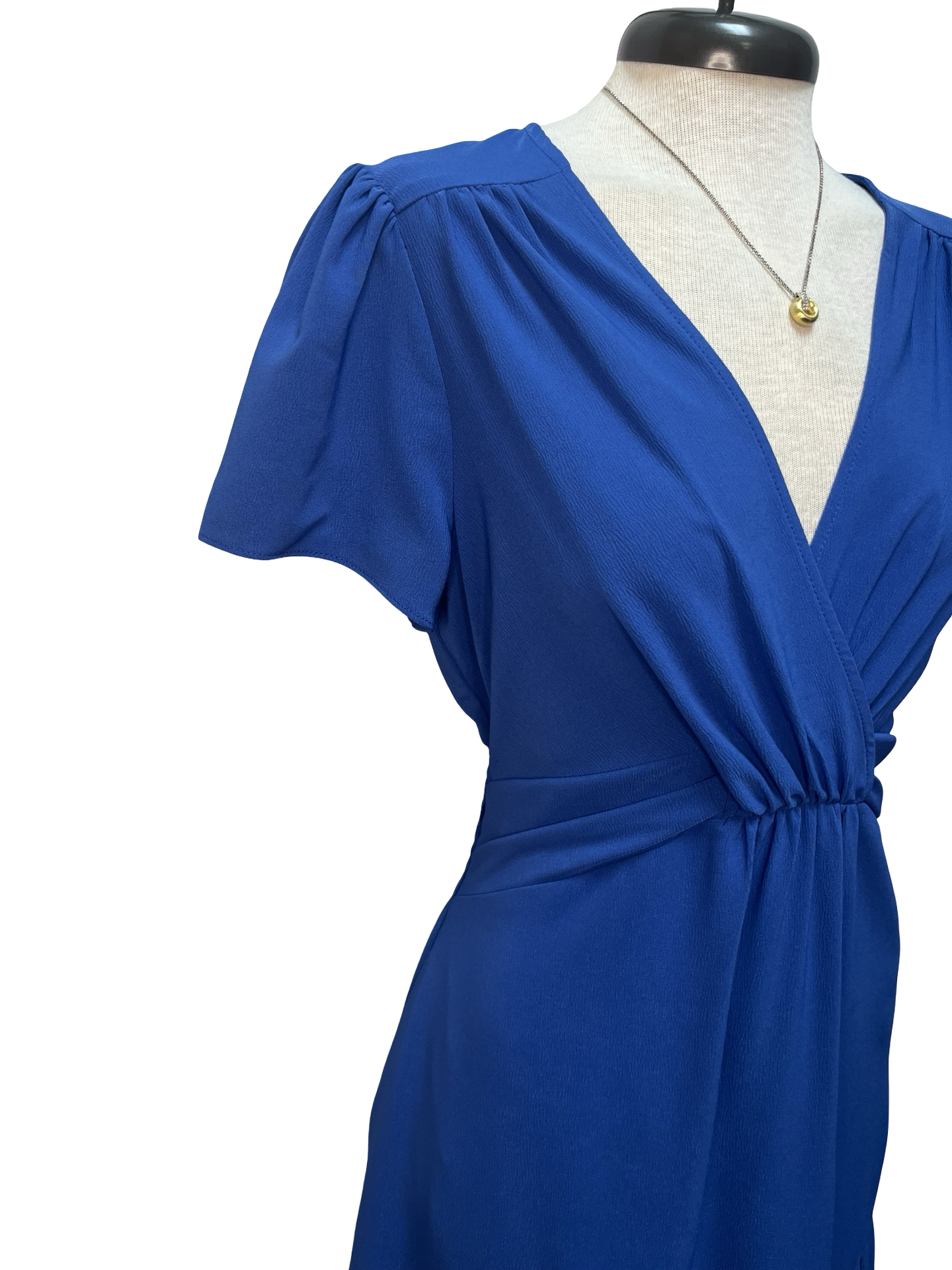 Faux Twist Maxi Dress Blue