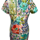 V Neck Short Sleeve Shift Dress