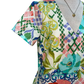 V Neck Short Sleeve Shift Dress