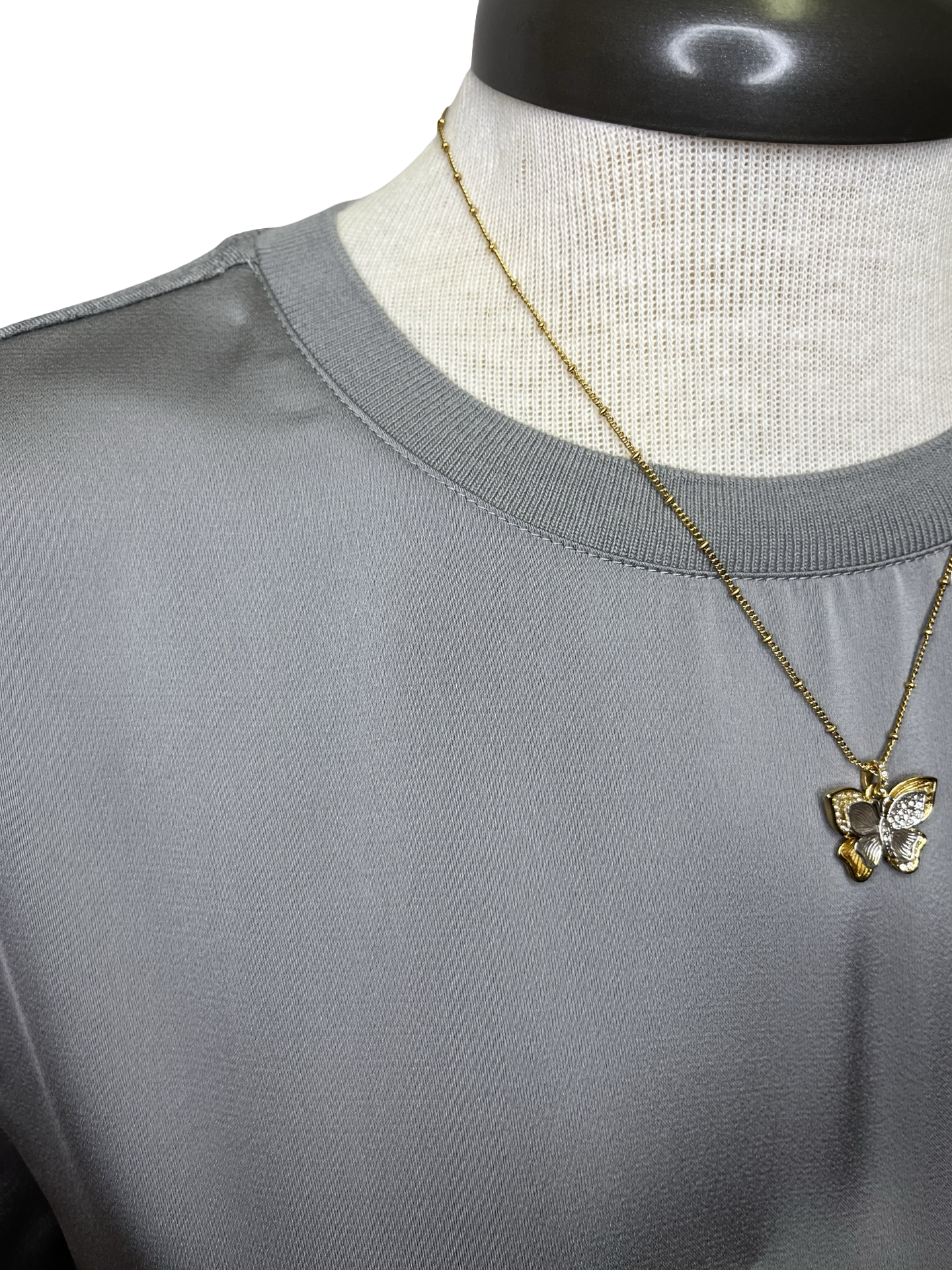 Aline Crew Neck Mix Media Top