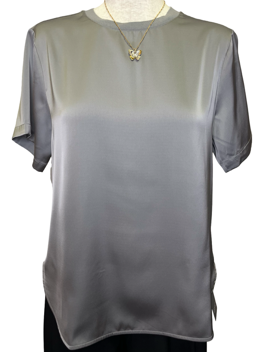 Aline Crew Neck Mix Media Top
