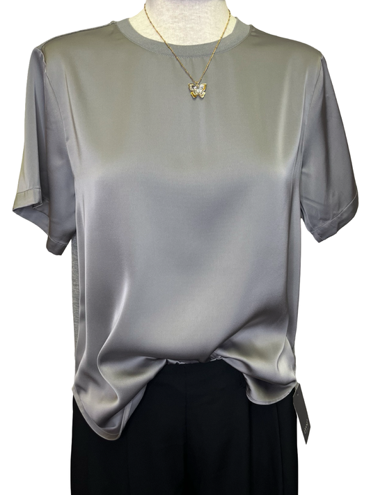 Aline Crew Neck Mix Media Top