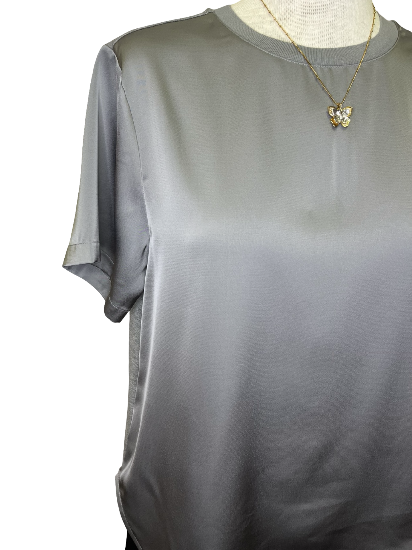 Aline Crew Neck Mix Media Top