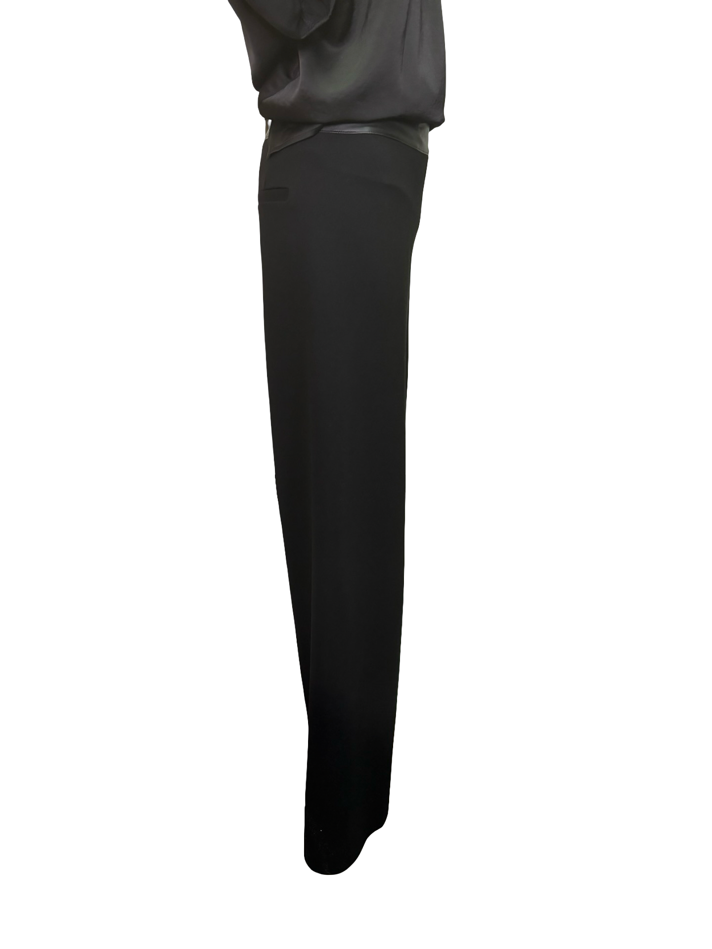 Denver Hi Waist Wide Leg Ponte Black