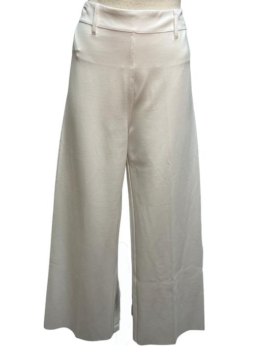 Erin Hi Waist Wide Leg Ponte Chalk