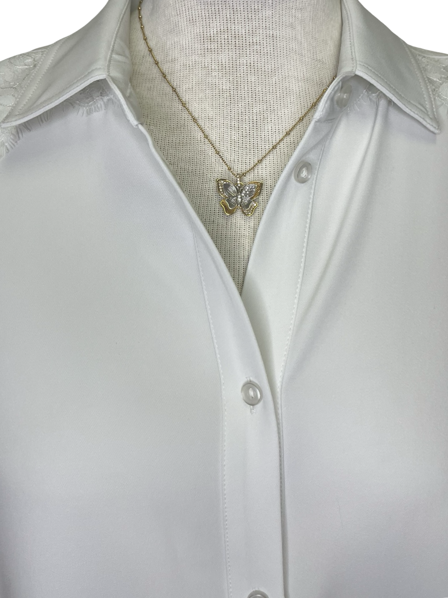 Natasha Lace Trim Shirt