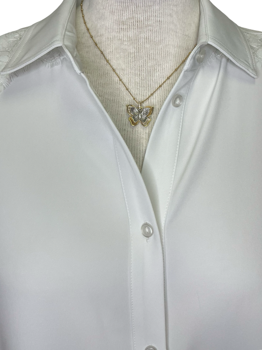 Natasha Lace Trim Shirt
