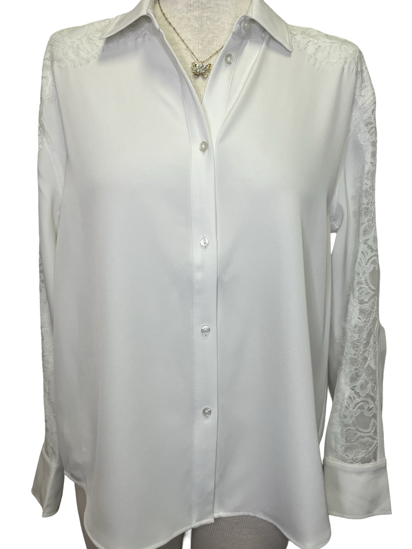 Natasha Lace Trim Shirt