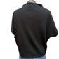 Mock Neck Batwing Sleeve Top Black