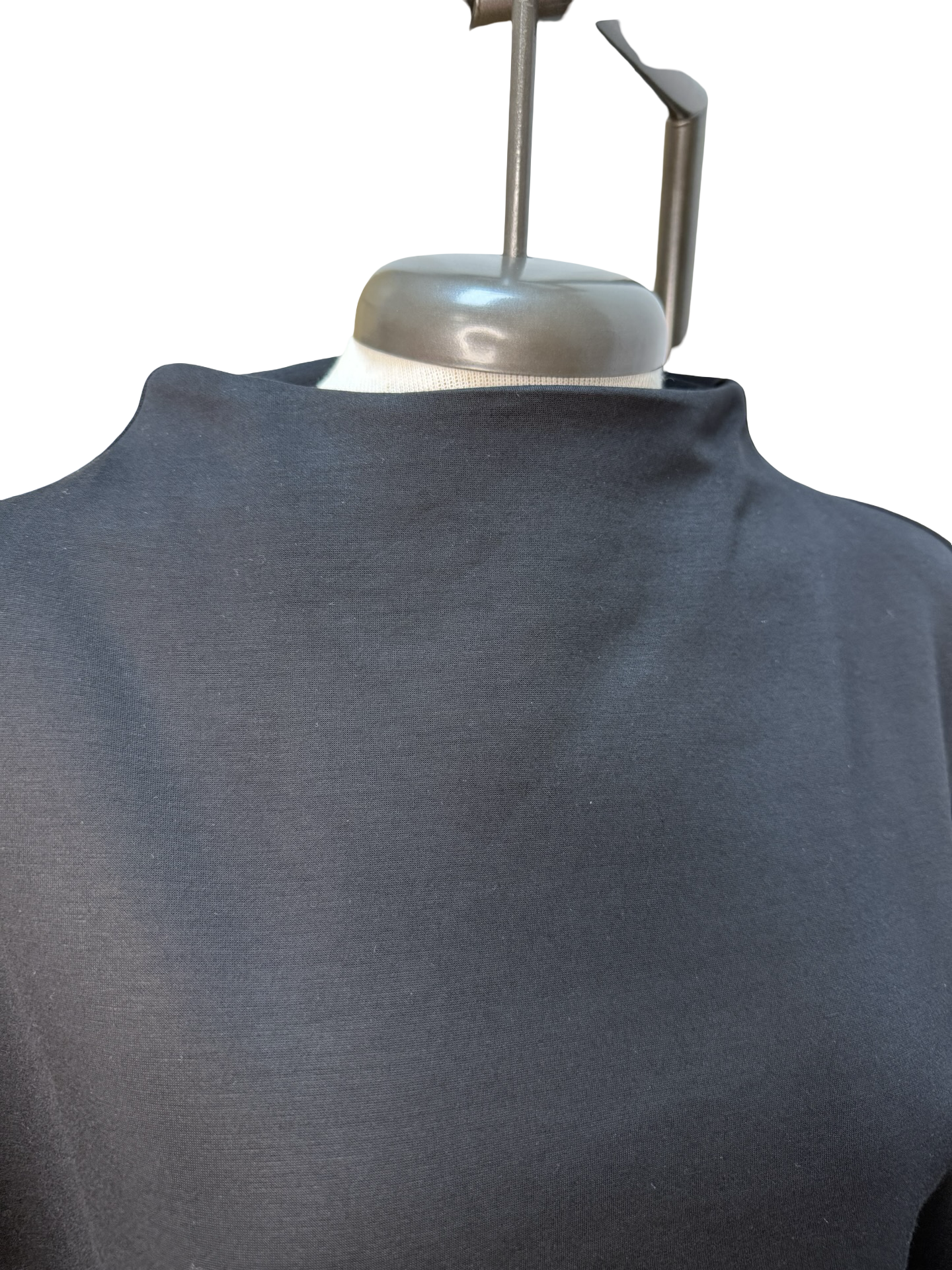 Mock Neck Batwing Sleeve Top Black