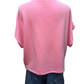 Mock Neck Batwing Sleeve Top Pink