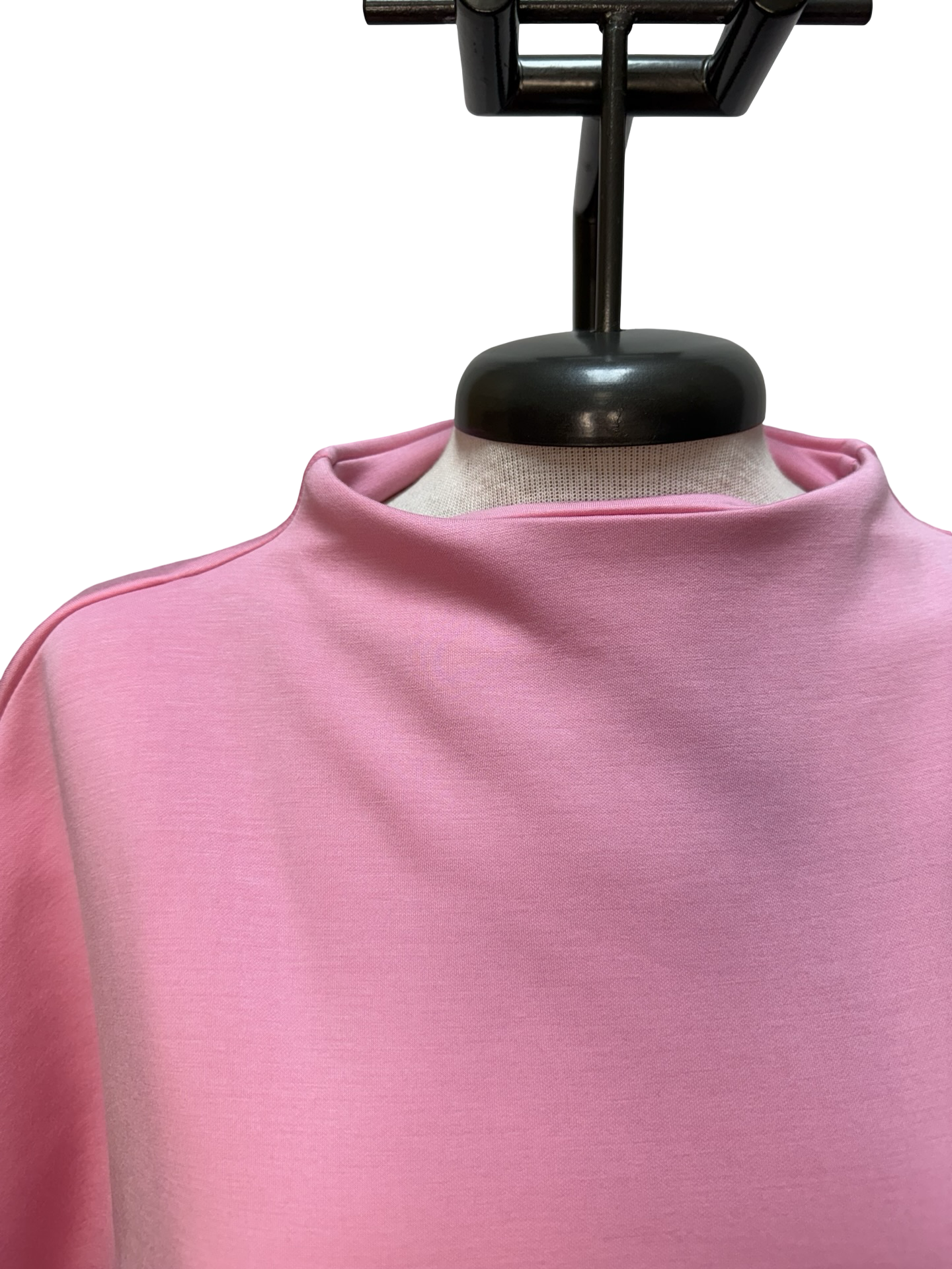 Mock Neck Batwing Sleeve Top Pink