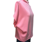 Mock Neck Batwing Sleeve Top Pink