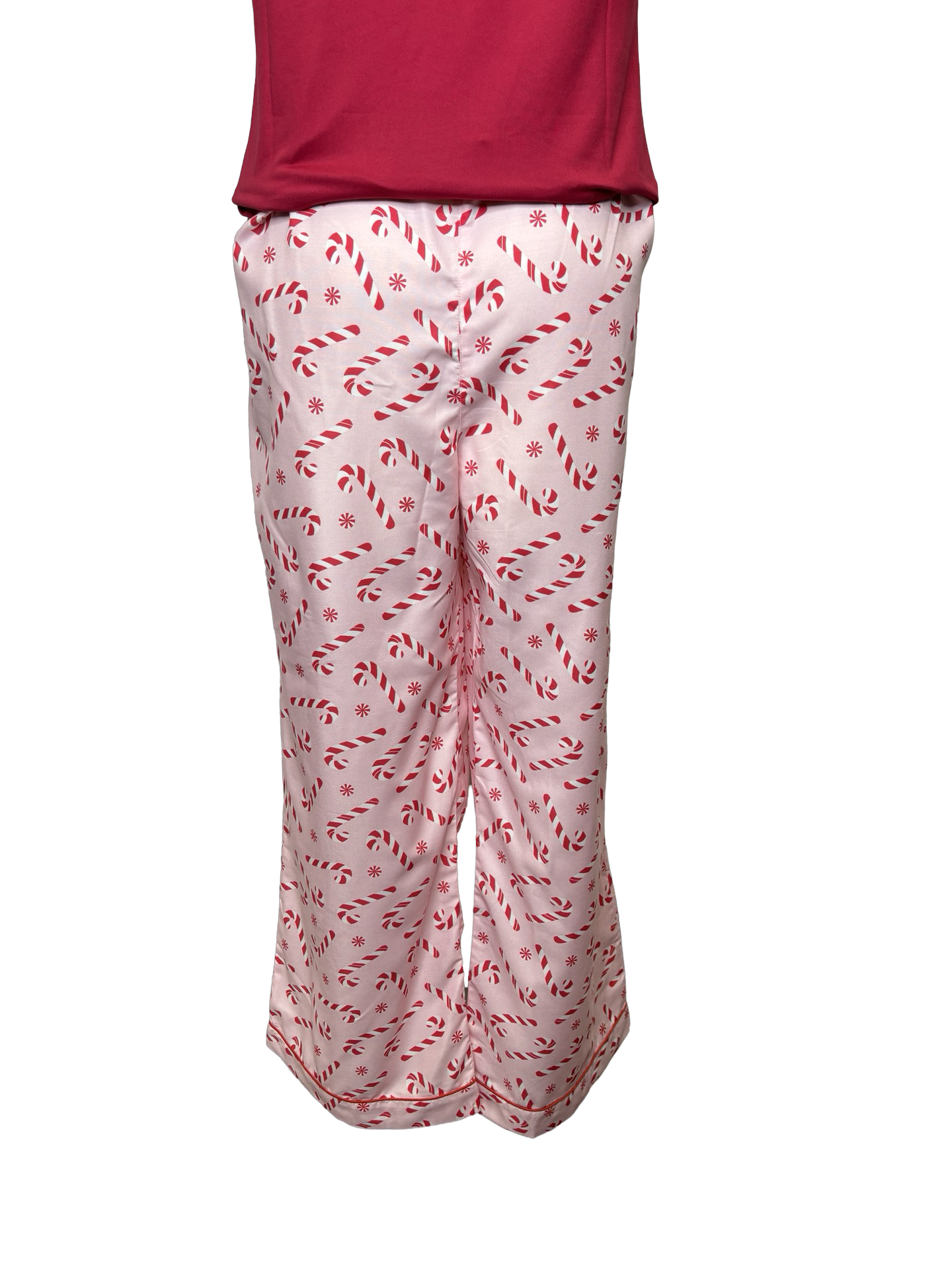 Holiday Pajama Pants Pink Candy Cane