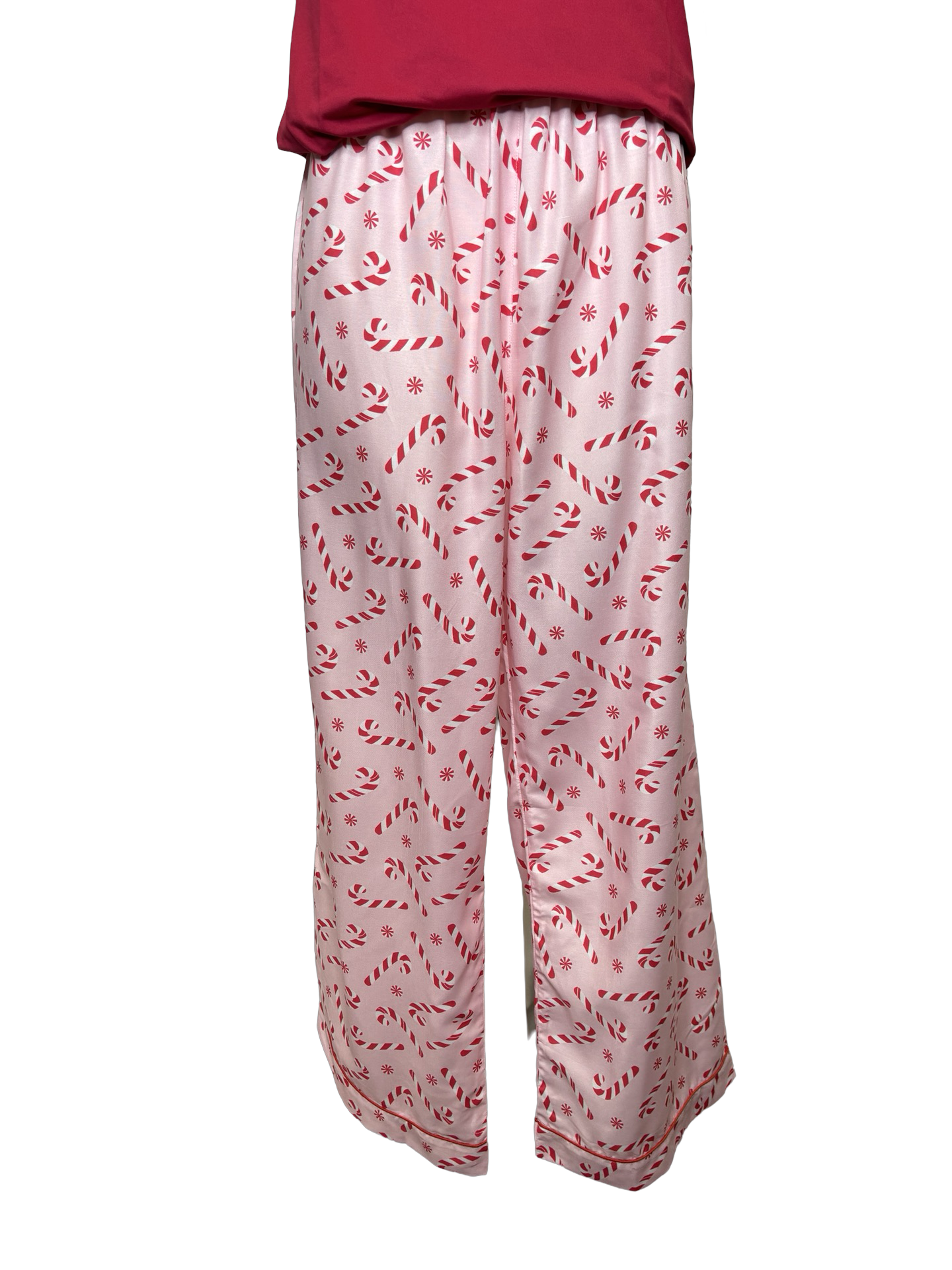 Holiday Pajama Pants Pink Candy Cane