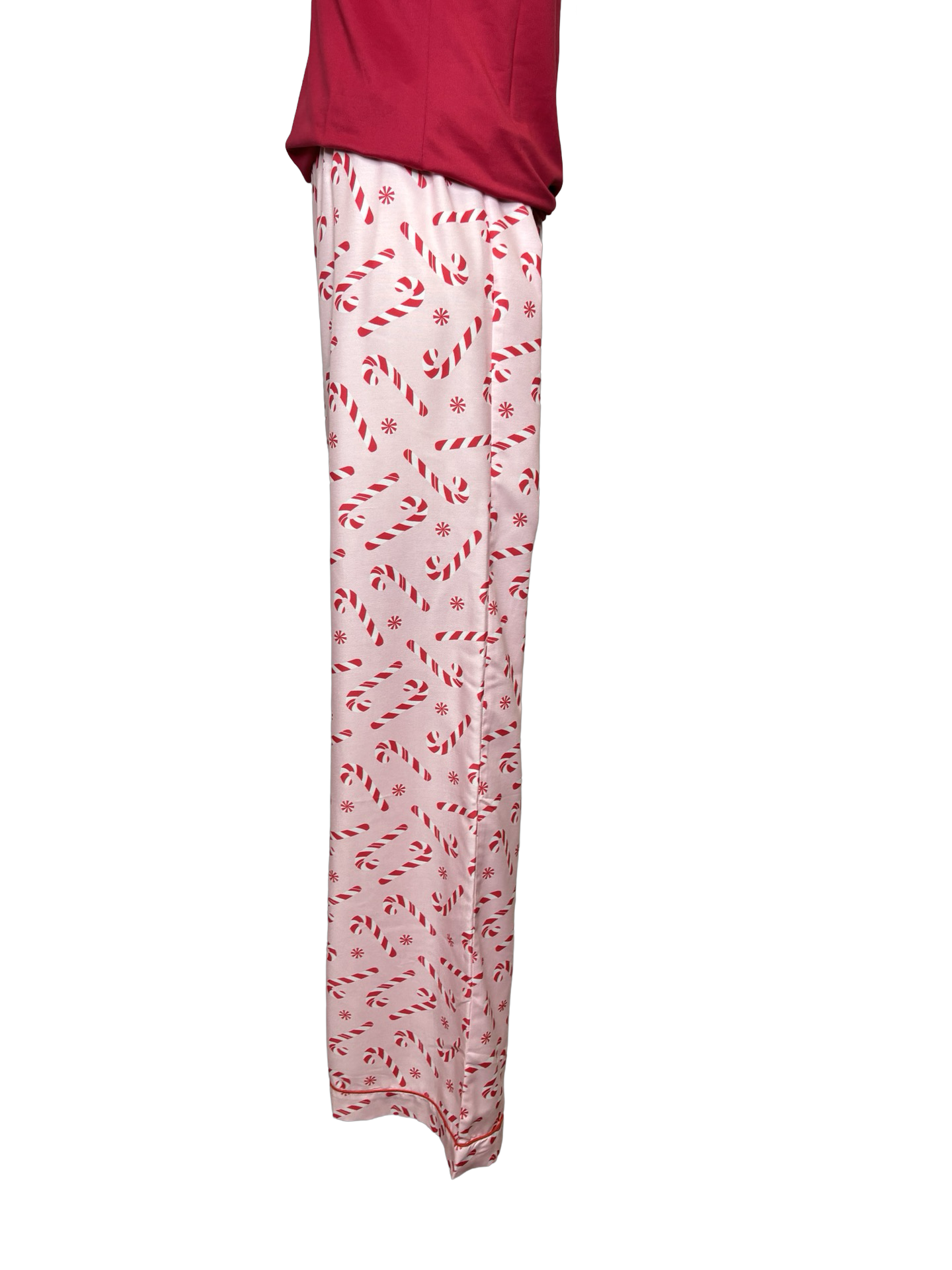 Holiday Pajama Pants Pink Candy Cane