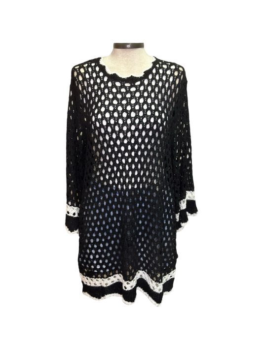 Hooper Crochet Tunic Black One Size