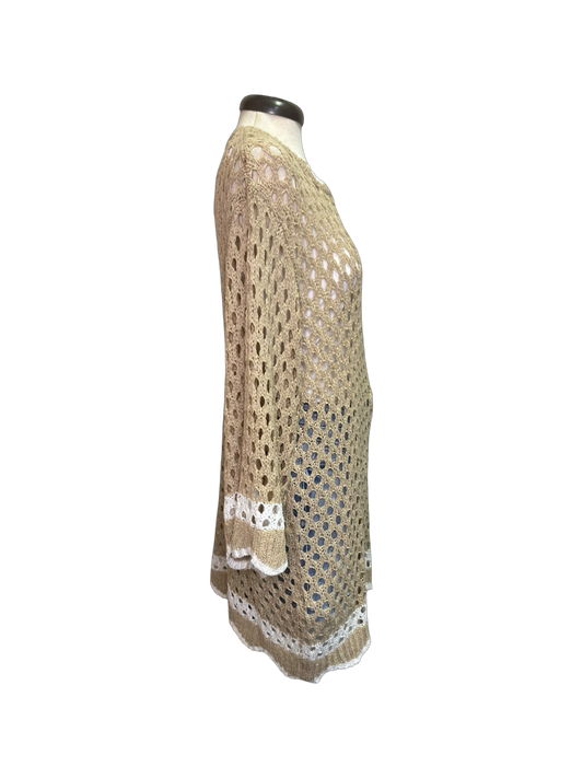 Hooper Crochet Tunic Tan One Size