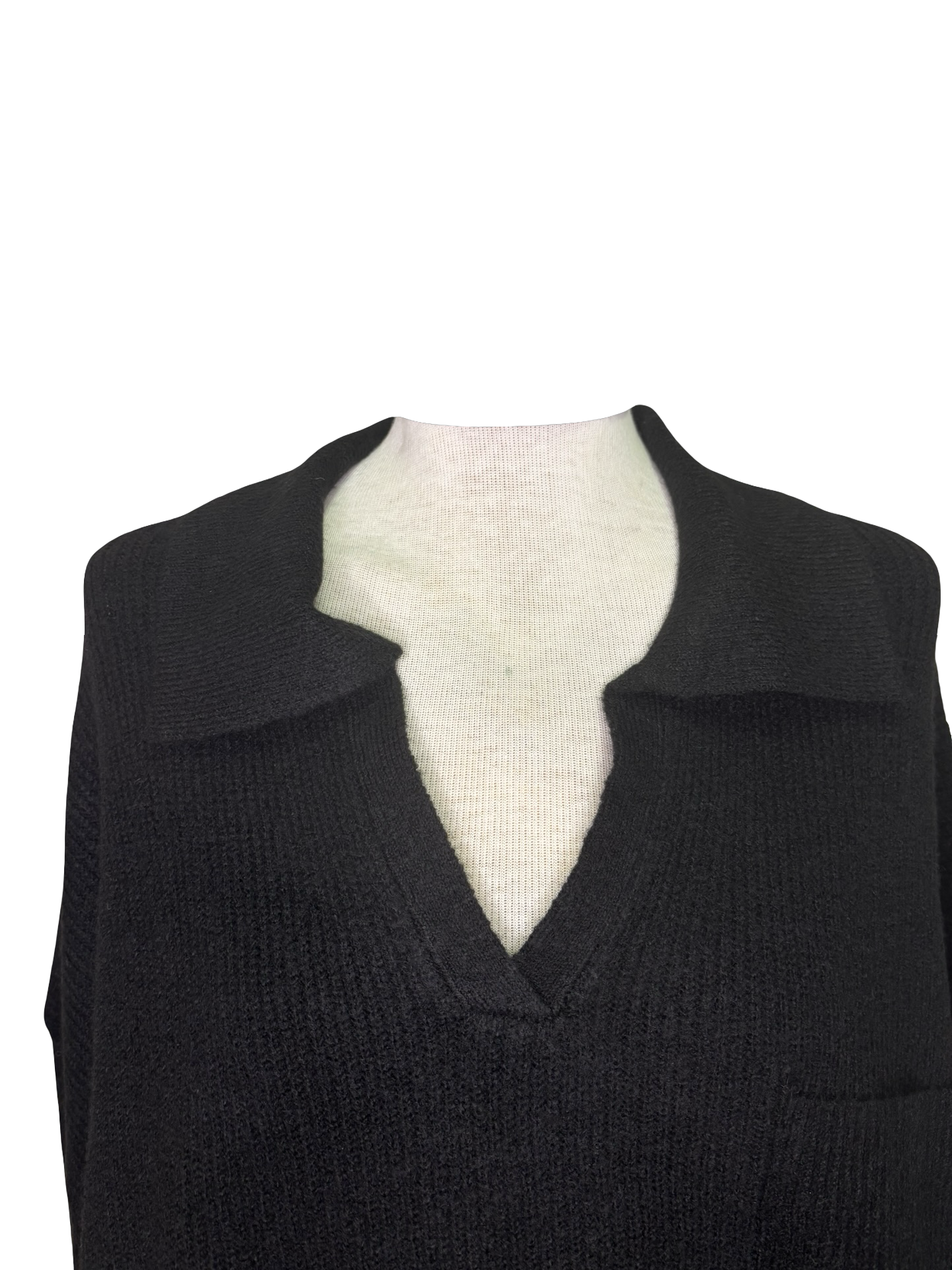 Noa Collared Sweater Black One Size