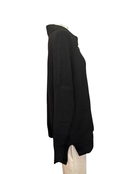 Noa Collared Sweater Black One Size