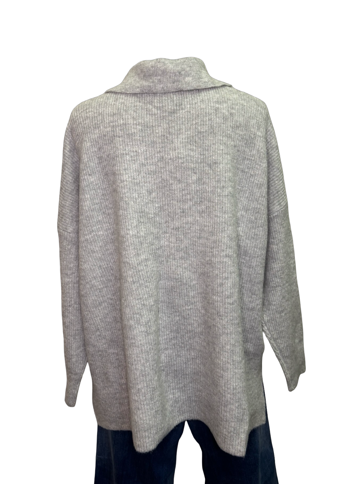 Noa Collared Sweater Gray One Size